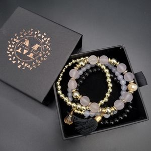 Multilayer Natural Stone Charm Tassel